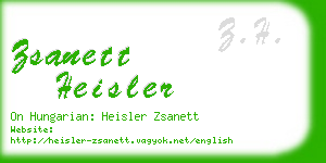 zsanett heisler business card